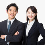 男女のさわやかな会社員