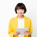 ビジネスにタブレットを使いこなす女性