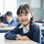 学習に取り組む姿勢が真剣な女の子