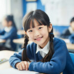 学習に取り組む姿勢が真剣な女の子