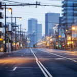 地方の中心街をイメージした道路