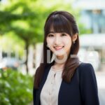 営業に出るお洒落な女性