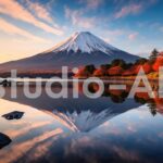 雲海に包まれる富士山