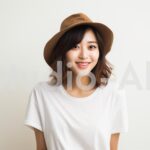 控えめな優しい表情の女性