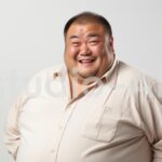 優しそうな笑顔の肥満男性