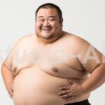 優しそうな笑顔の肥満男性