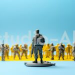 お気に入りの軍人フィギュアで遊ぶ