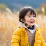 サラサラの髪と笑顔が可愛い子供