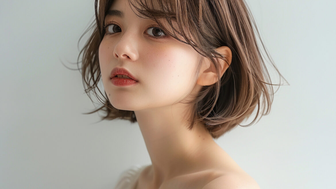 ミディアムヘアーの女性