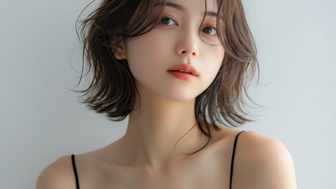 ミディアムヘアーの女性