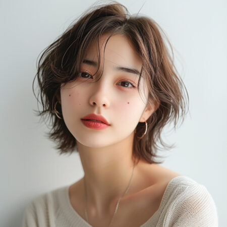 ショートヘアーの女性