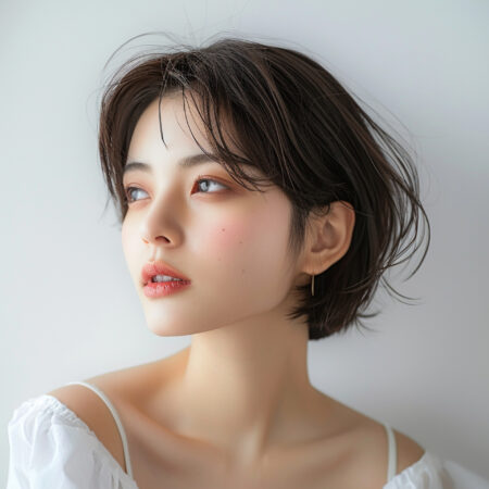 ショートヘアーのカットモデル