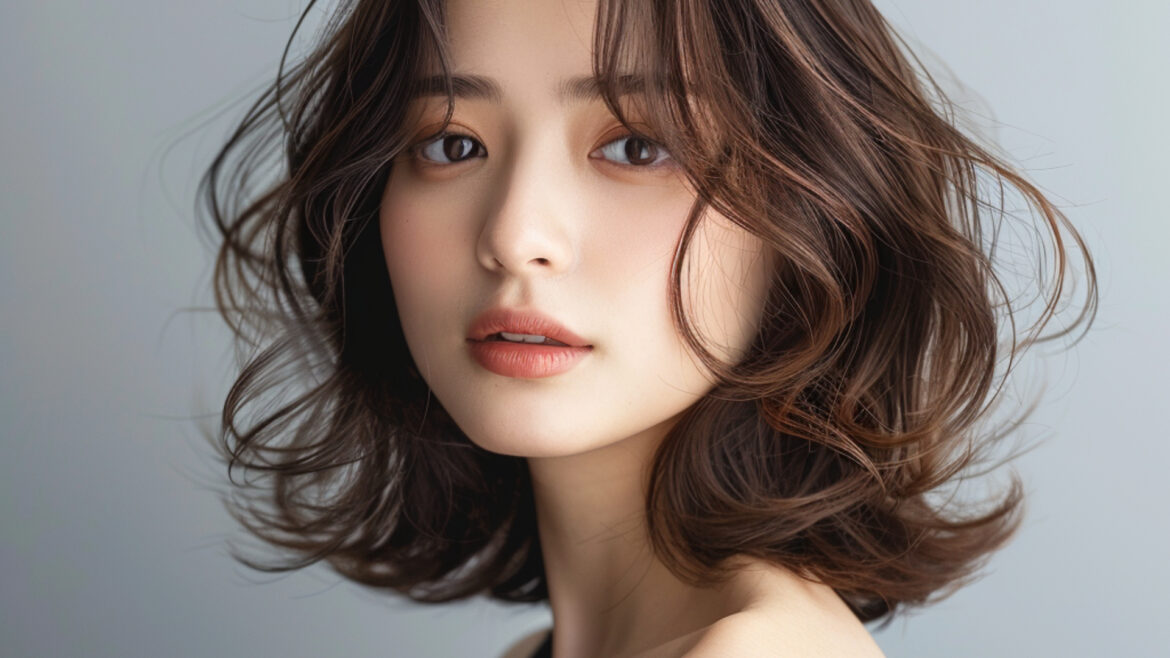 ミディアムヘアーの女性