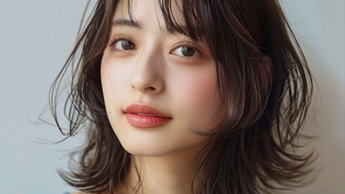 ミディアムヘアーの女性