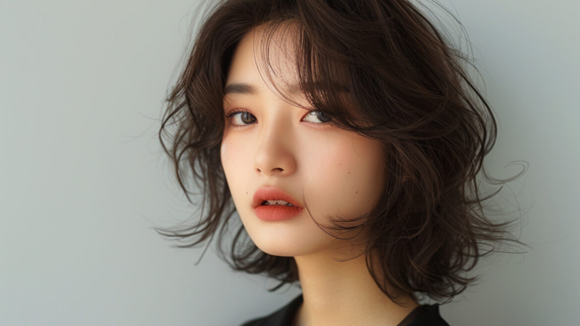 ミディアムヘアーの女性