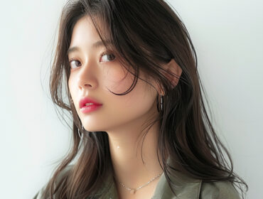 ロングヘアーのカットモデル