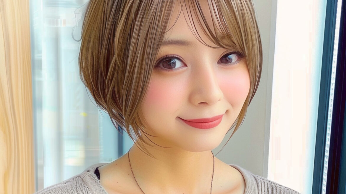 ミディアムヘアーの女性