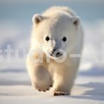 流氷の上で見つけたホッキョクグマ