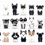 犬のイラストアイコンセット