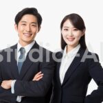 男女のさわやかな会社員