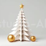 クリスマスツリーの3Dペーパークラフト