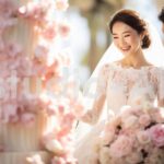 新婦の映る美しい結婚式の瞬間