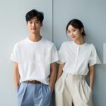 恥ずかしそうに笑う夫婦の2人