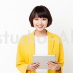 ビジネスにタブレットを使いこなす女性