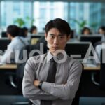 残業中の会社員男性を撮影した一コマ