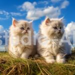 見つめるアメリカンショートヘアの子猫