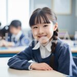 学習に取り組む姿勢が真剣な女の子