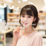 化粧品売り場で働く女性のポートレート