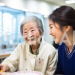 雨上がりの薄暗いレンガ通り