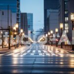 よくある日本の街の道路イメージ