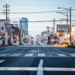 地方の中心街をイメージした道路