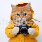 興味を追求するように写真を撮る猫ちゃん