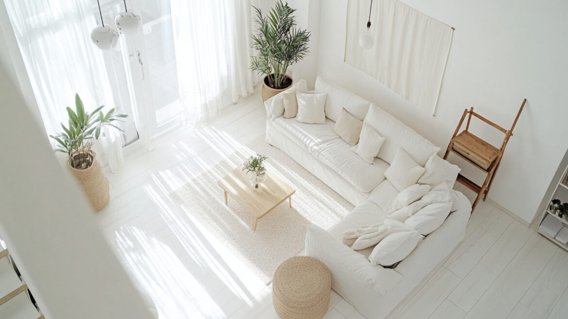 白で統一された綺麗な家具がある部屋