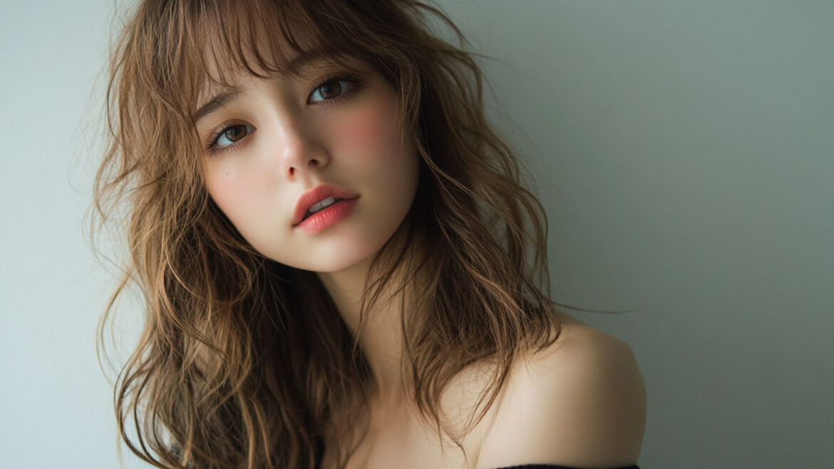 ウェーブヘアの女性